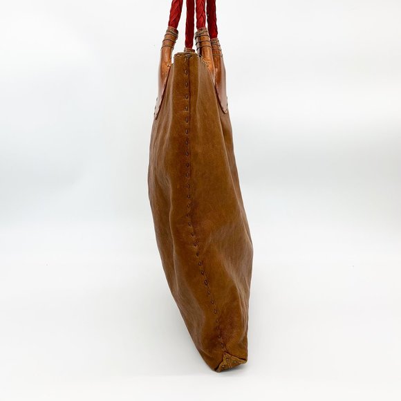 HENRY BEGUELIN Vintage Woven Handle Shopper Tote - Picture 7 of 12